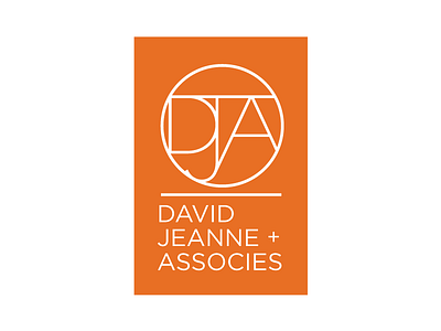DJA bauhaus line logo minimal orange