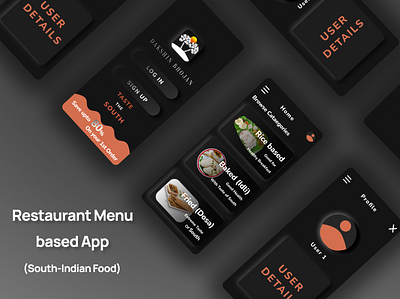 Dakshin-Bhojan(South-Indian Restaurant App) app bhojan branding design food gaana gaana.com graphic design illustration logo restaurajnt ui vector