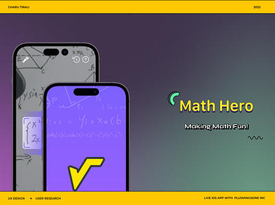 Math Hero: Math Problem Solver iOS App design interaction design ios app mobile app design ui user experience ux