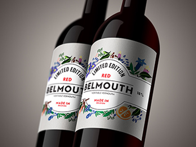 Belmouth label belgium belmouth beverage brand delhaize flowers illustration orange packaging porto spirits wine