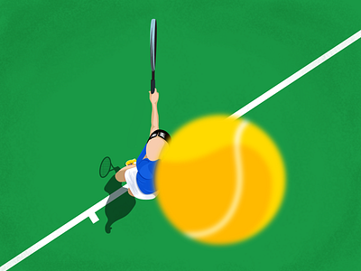 Tennis character design dribbble fun illustration illustrator minimal olympics play sport tennis