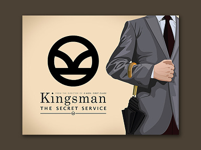 Kingsman detailing flat color illustration illustrator kingsman lights and shades movie poster