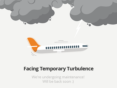 Turbulence 404 app clouds error flight illustration maintenance plane turbulence ui weather website