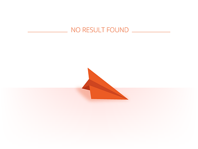 No Result Found error flight gradient illustration no page paper plane result search