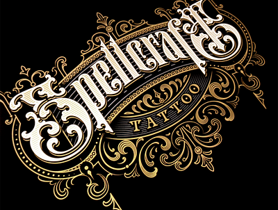 Spellcraft tattoo custom lettering custom lettering design handlettering identity lettering logo logotype typography victorkevruh vintage