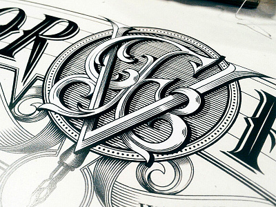 Juicy details of the monogram broletters graphicdesign lettering logotype monogram typography