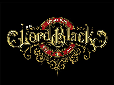 The Lord black pub logo
