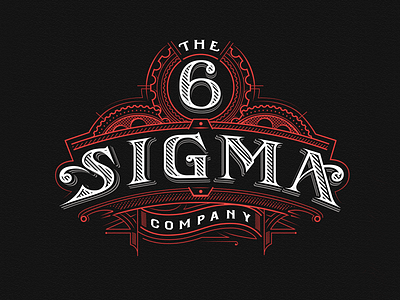 6 Sigma Company logo caligraphy handlettering lettering logo logotype typography vector vintage