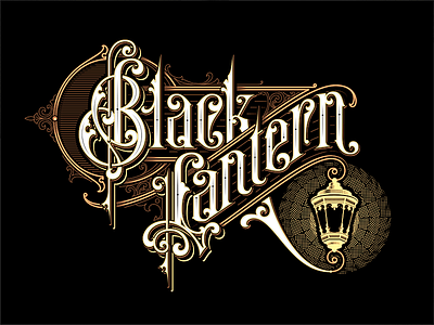 Black Lantern logotype caligraphy handlettering lettering logo logotype typography vector vintage