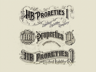 HB Properties 1 concepts calligraphy handlettering lettering sketch typography vintage
