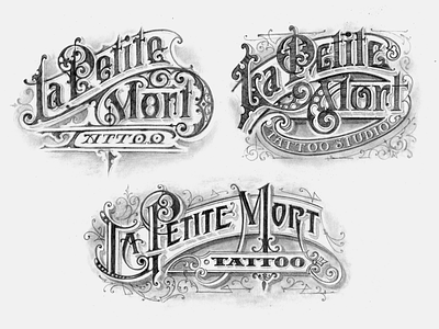 La Petite Mort concepts calligraphy handlettering lettering sketch typography vintage