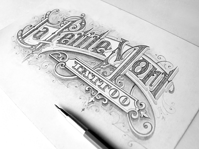 La Petite Mort final sketch calligraphy handlettering lettering sketch typography vintage