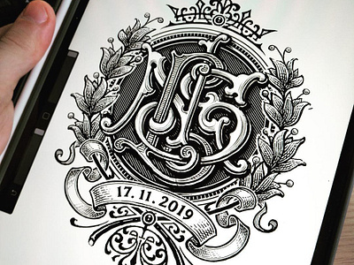 NLS monogram sketch branding custom lettering design handlettering identity lettering logo logotype monogram sketch typography vintage
