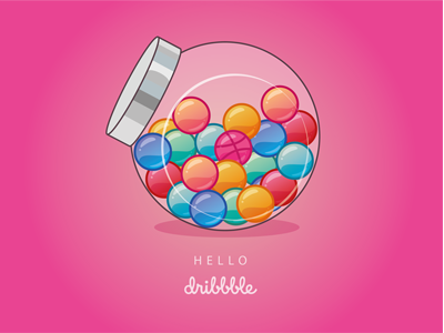 Hello Dribbble ! candy first shot hello dribbble illustration illustrator sweets vector