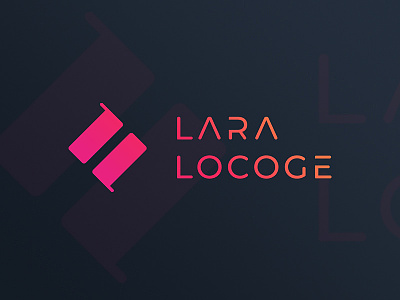 Lara Locoge | Graphic Designer Logo branding designer freelance gradient graphic design logo logo design logo designer logotype orange personal brand pink sans serif sans serif logo self branding vector