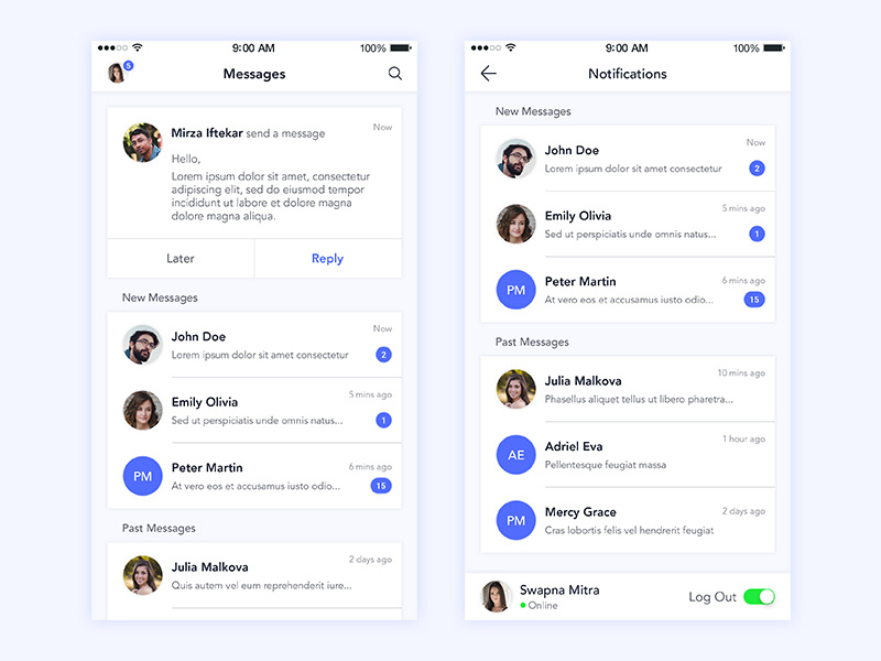 Support Chat App by mirza iftekar on Dribbble