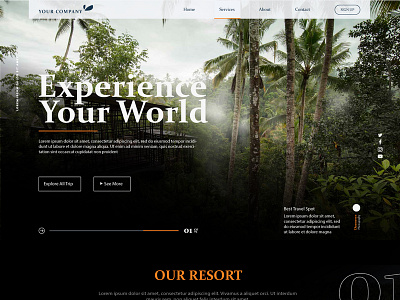 Portofolio Website travel ui uidesign website