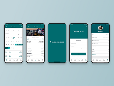 Aviation UI/UX Concept for Cathay Pacific aviation design ui ux