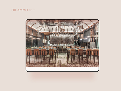 Website Design for AMMO branding identity restaurant web website