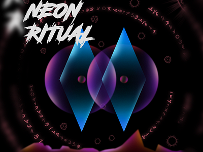 Neon Ritual(Full Res attached) art color dark design retro vibrant