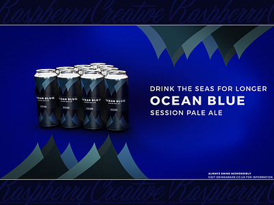 Blue Ocean Session Pale Ale 3d advertising design graphics packaging product