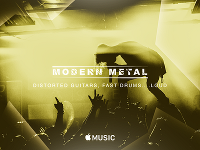 Modern Metal Apple Music Playlist Cover advertising design display interface music ui