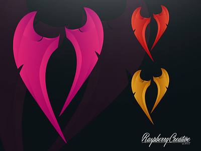 Heart | Wings Logo brand color design graphic illustrator logo