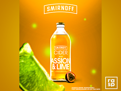Smirnoff Cider Advertisement adverting art brand color company product promotional
