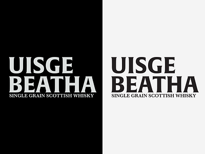 Uisge Betha Whisky branding logo minimal product