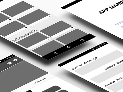 Accommodation Renting App Wireframes
