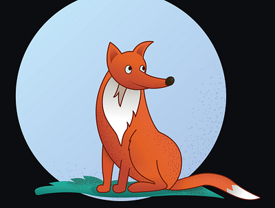 fox cartoon fox fox illustration illustration minimal minimalist