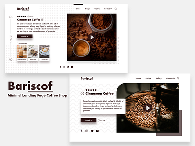 Bariscof - Minimal Landing Page Coffee Shop