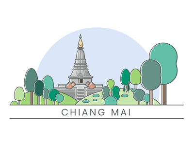 Chiang Mai chiang mai city icon landscape