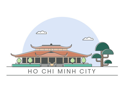Ho Chi Minh City city ho chi minh icon infographic vietnam