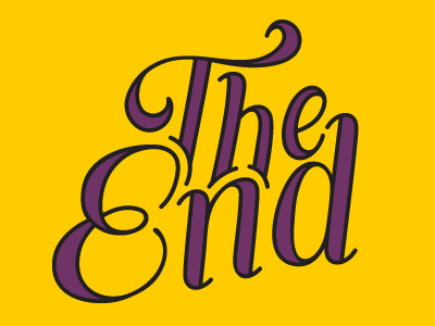 The End end handlettering illustrated type lettering the end type typography vector