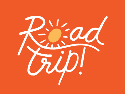 Road Trip handlettering illustrated type lettering road trip summer sun type typography vector