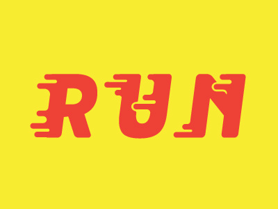 Run handlettering illustrated type lettering run running type typography vector