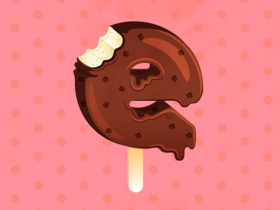 36 Days of Type - E 36days e 36daysoftype chocolate eat graphicdesign handlettering ice cream illustratedtype lettering type typography