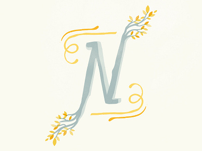 36 Days of Type - N 36days n 36daysoftype calligraphy graphicdesign handlettering illustratedtype lettering nature type typography