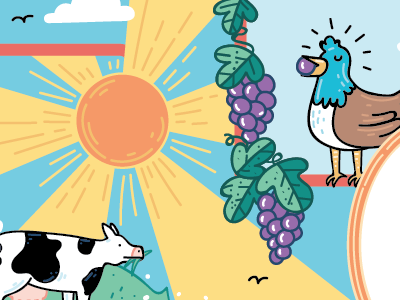 Food chain animals cartoon childrensillustration comic farm foodchain illustration kidlitart science