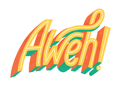 Aweh aweh hello illustratedtype illustration peace south africa type typography