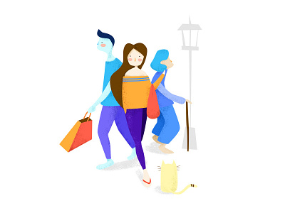 Shopping illustration page shopping welcome