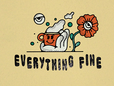Everything Fine branding dailyquote design graphic design illustration logo poster