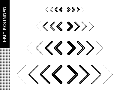 Arrows Rounded arrow black white