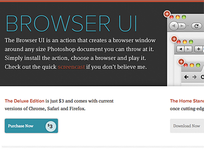 Browser UI (Photoshop Action)