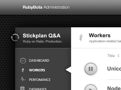 Administrative panel for Ruby Bots