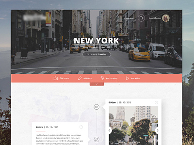 Travel Platform Sneak Peak dashboard feed journal journey log new york platform sneak travel travelling