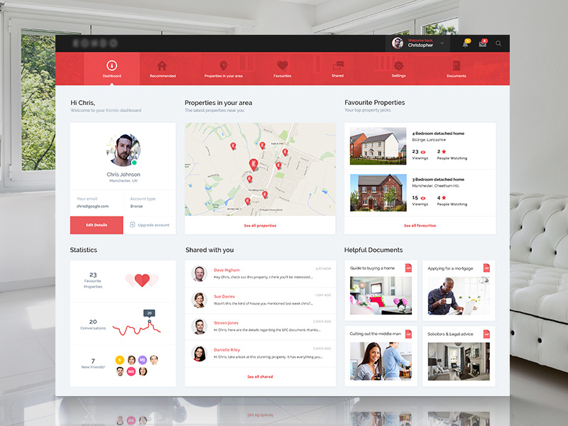 Property Buy Sell Dashboard documents stats likes house sell buy map widget icon nav dashboard property