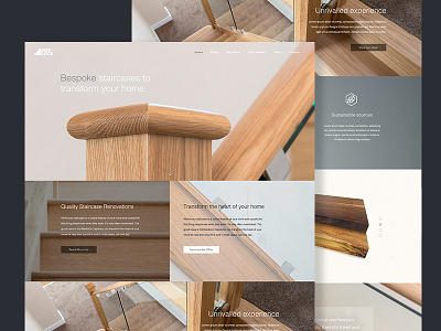 Medlock Staircaises bespoke brochure e commerce staircase stairs ui ux. web website wood wooden