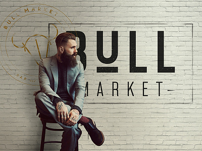 Bull Market Branding bar brand branding brick bull design grill hipster market restaurant